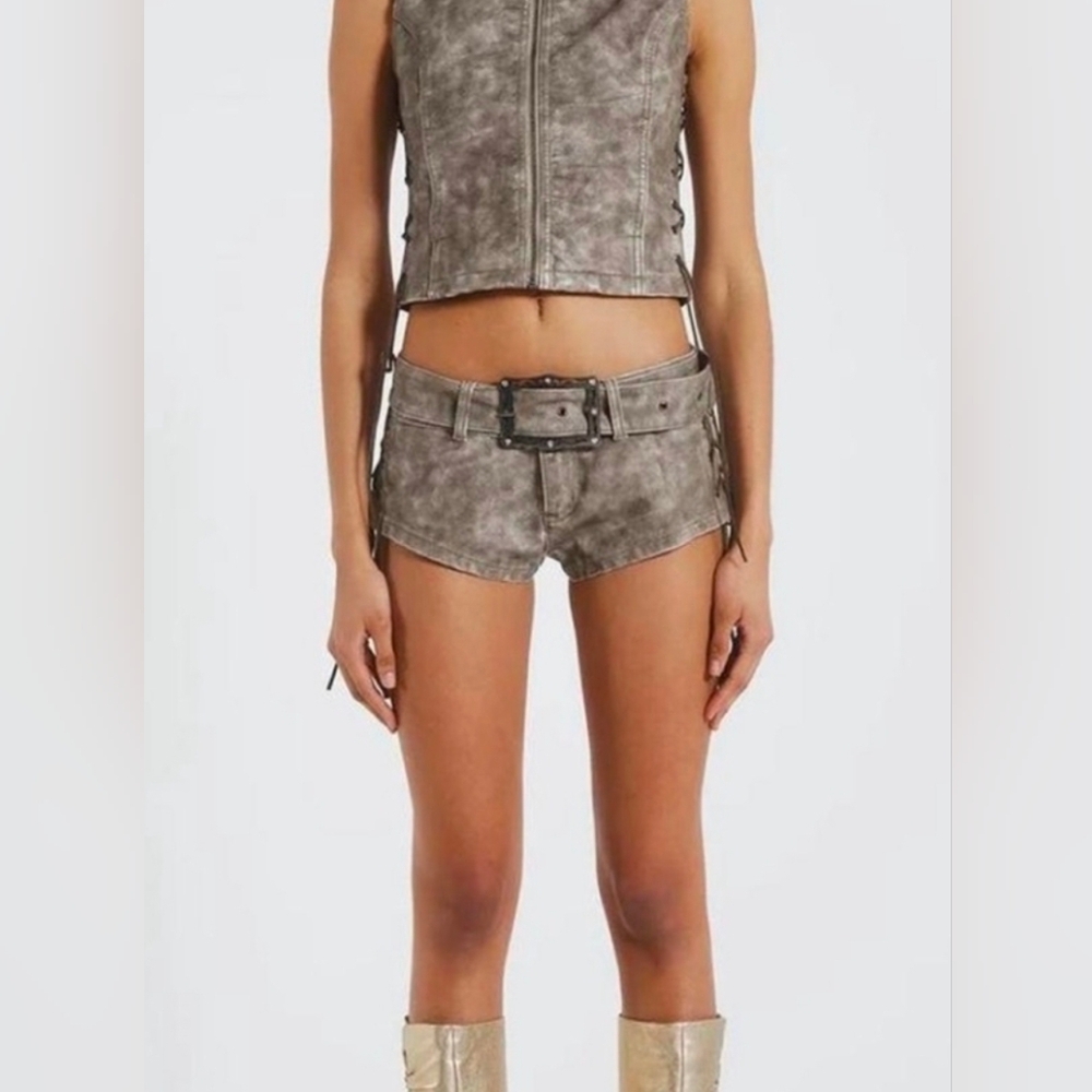 Jaded London Steel Lace Shorts